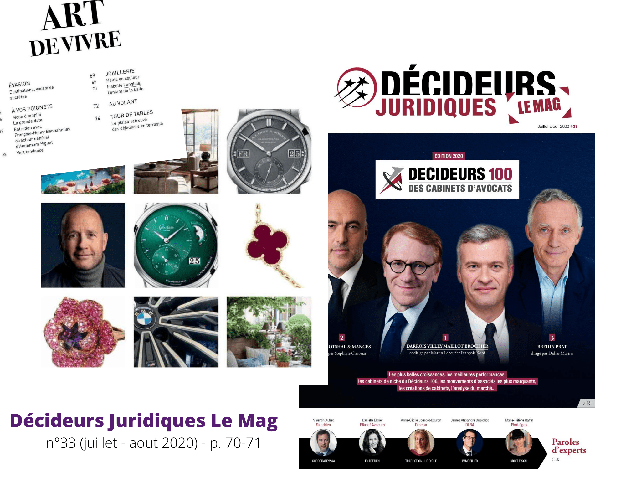 DÉCIDEURS JURIDIQUES LE MAG (JUILLET - AOUT)