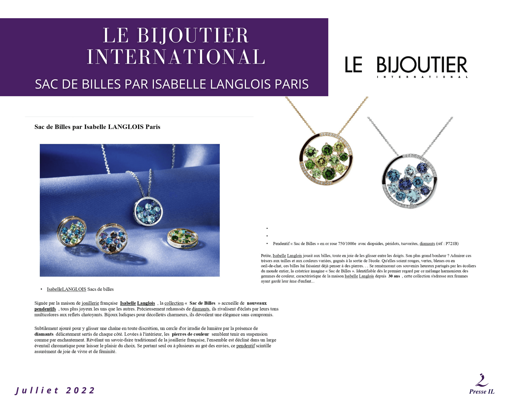 LE BIJOUTIER INTERNATIONAL 12