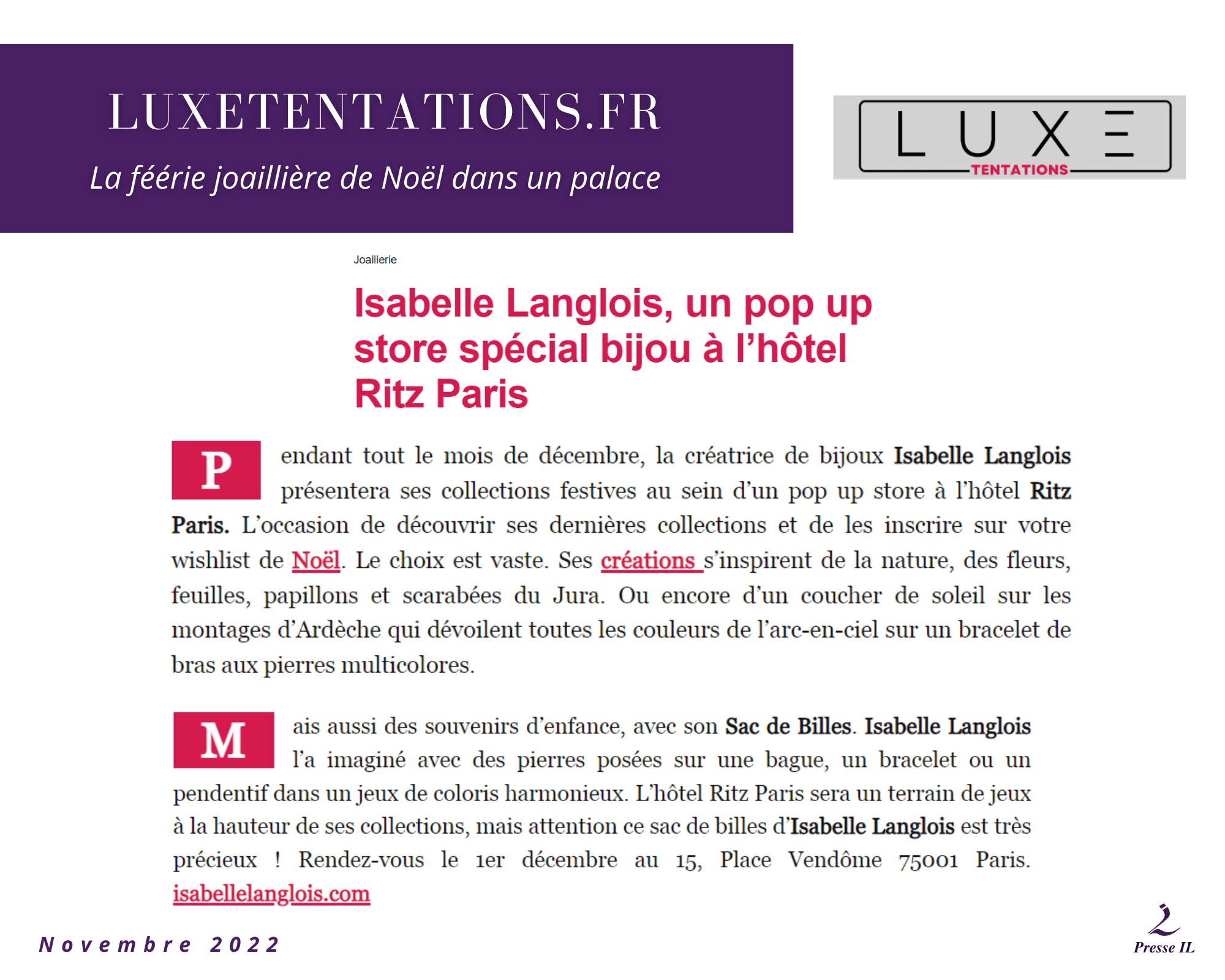 LUXETENTATIONS.FR